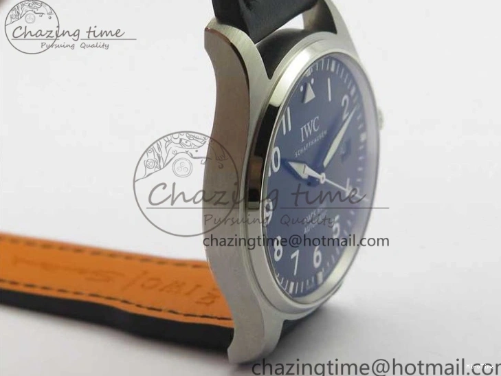 MIROTIME 0224 Soft MARK XVIII IW327001 SS FKF 1:1 Best Edition Black Dial On Black Leather Strap 7119